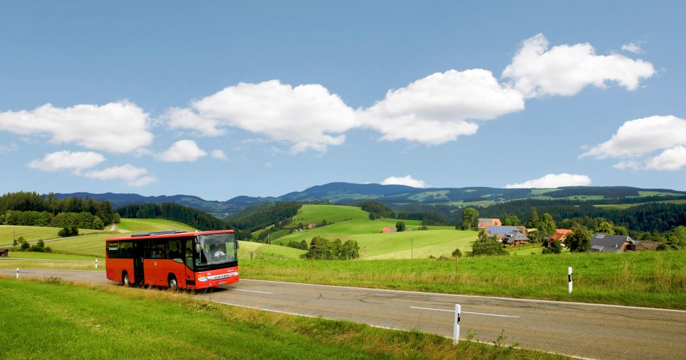 Bus im Schwarzwald